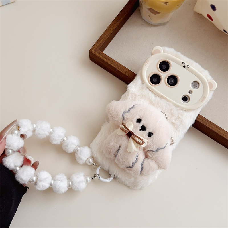 3D Cartoon Bowknot Puppy Warm  - Apple Iphone 15 review and price