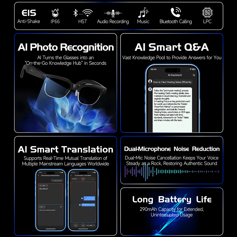 W630 HeyCyan AI Voice Wake-Up  - Smart Glasses Lens review and price
